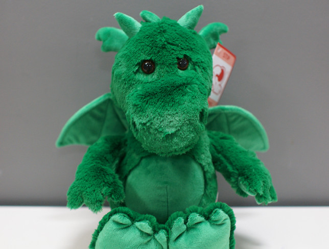 Dragon Louis green, height 35 cm photo
